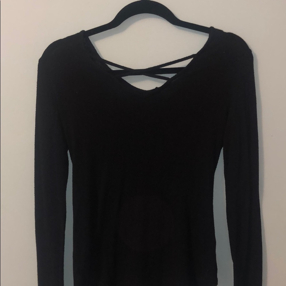 Thin black sweater